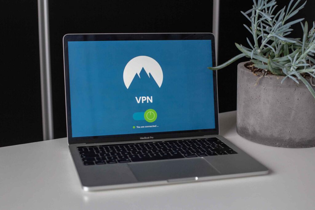 NordVPN open in Laptop