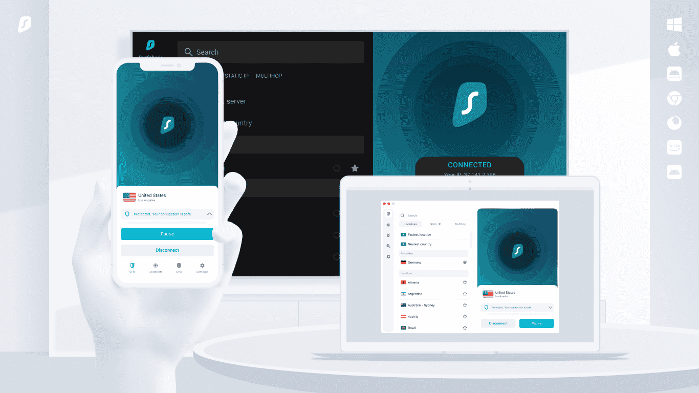 Surfshark multiplatform devices